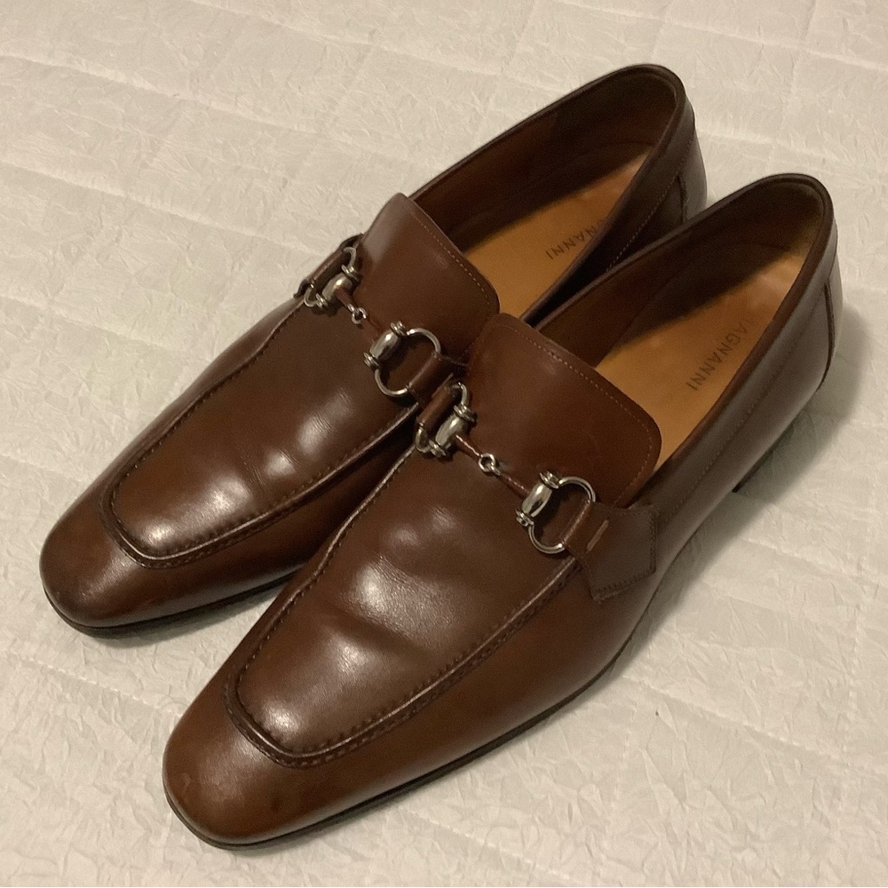 Magnanni Mens Horse Bit Leather Loafers Size 11